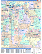 Kansas City  Wall Map Color Cast Style